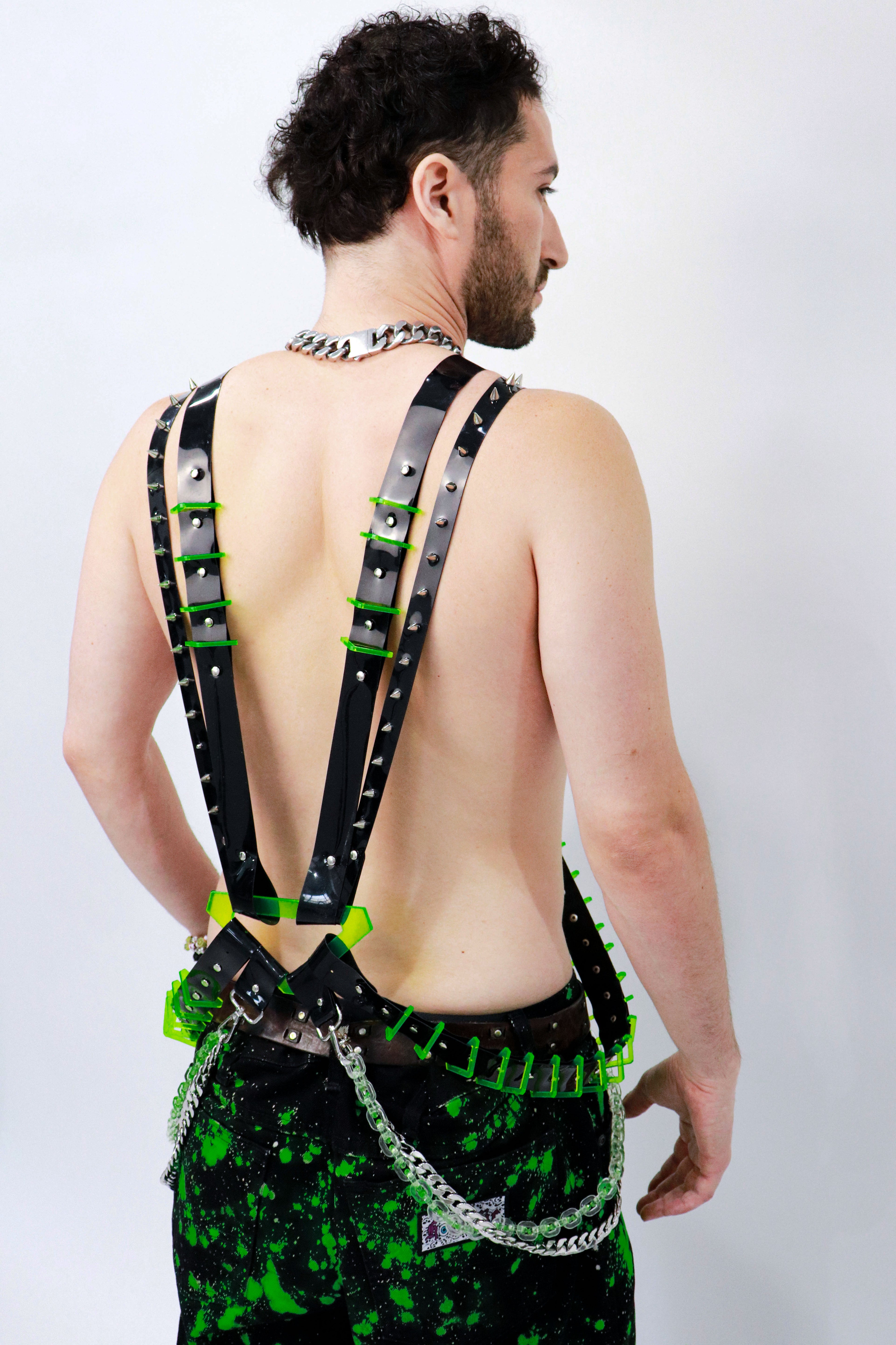 BLK&GRN UNISEX CYBER HARNESS